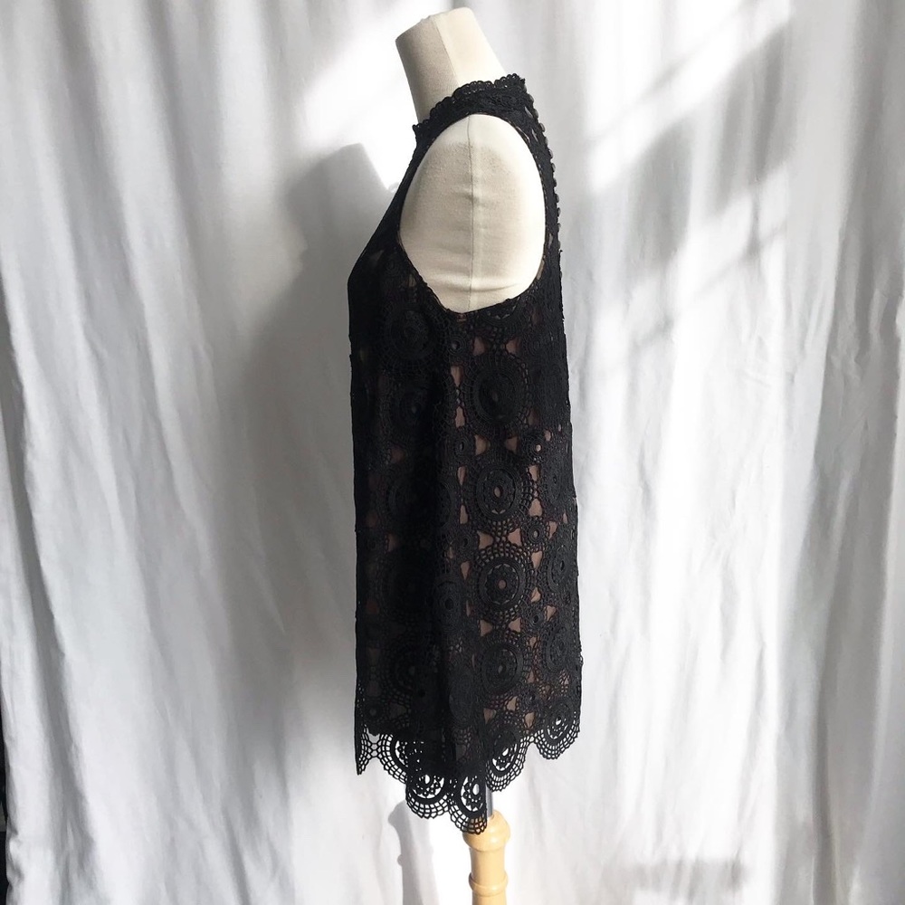 Free People black crochet layered dress Size 0 - Picture 5 of 10